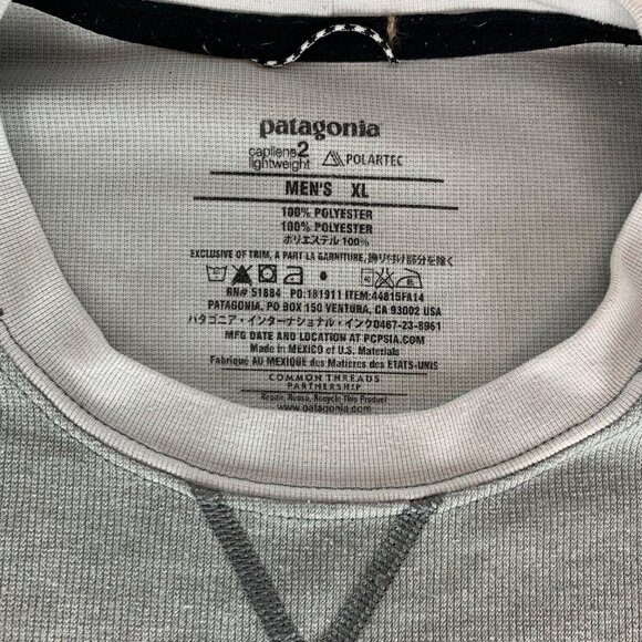 Patagonia Gray Long Sleeve Athletic Thermal Shirt Mens Large - Picture 3 of 4